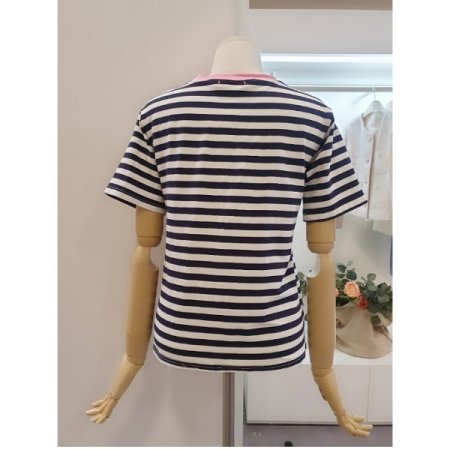 스트라이프반팔티셔츠