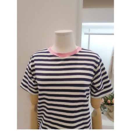스트라이프반팔티셔츠