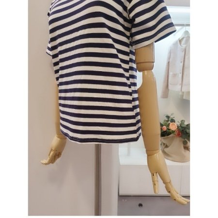 스트라이프반팔티셔츠