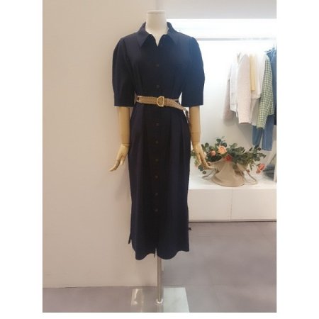 버튼업카라롱원피스