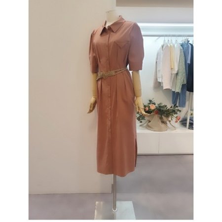 버튼업카라롱원피스