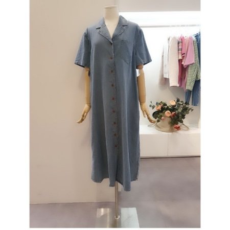 데님벨티드롱원피스