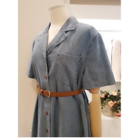 데님벨티드롱원피스