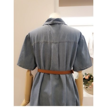 데님벨티드롱원피스