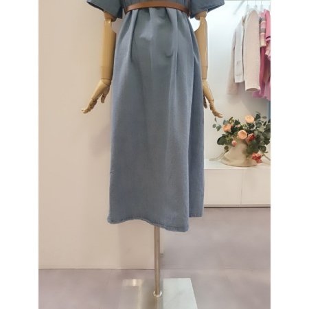 데님벨티드롱원피스