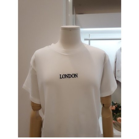 라운드낵레터링티셔츠