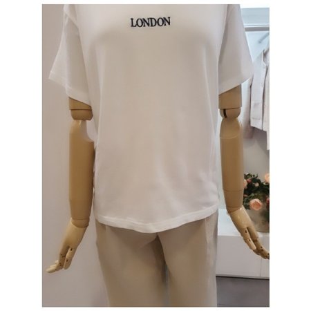 라운드낵레터링티셔츠