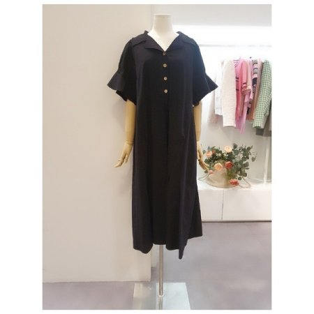 소매프릴벨티드원피스