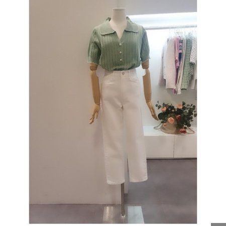 면일자스판팬츠