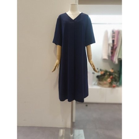 브이넥루즈핏셔링원피스