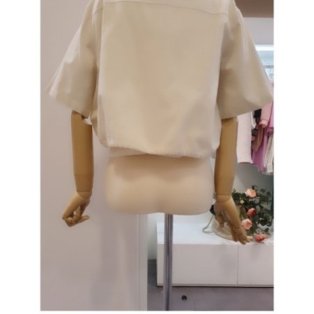 크롭지퍼반팔점퍼