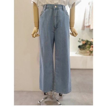 뒷밴딩일자데님팬츠