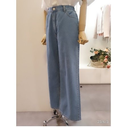 뒷밴딩일자데님팬츠