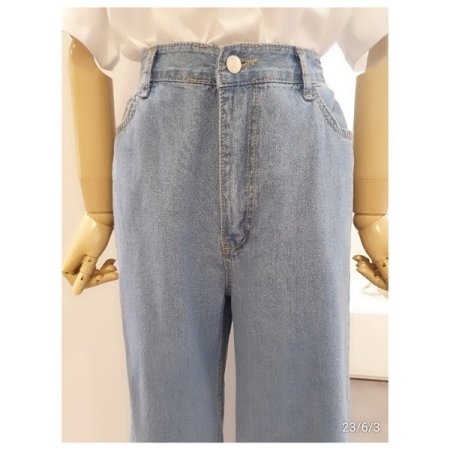 뒷밴딩일자데님팬츠