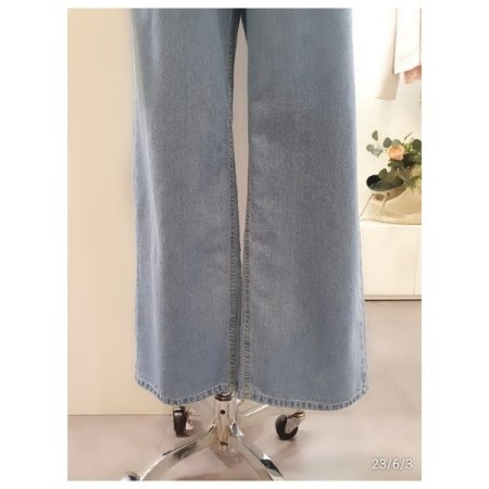 뒷밴딩일자데님팬츠