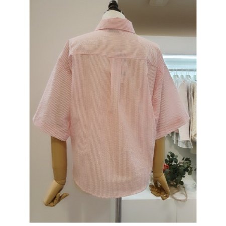 스트라이프반팔셔츠