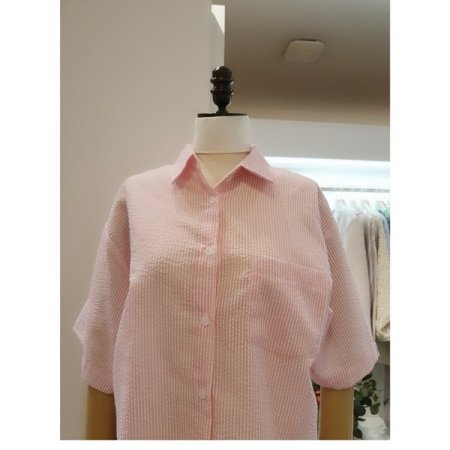 스트라이프반팔셔츠