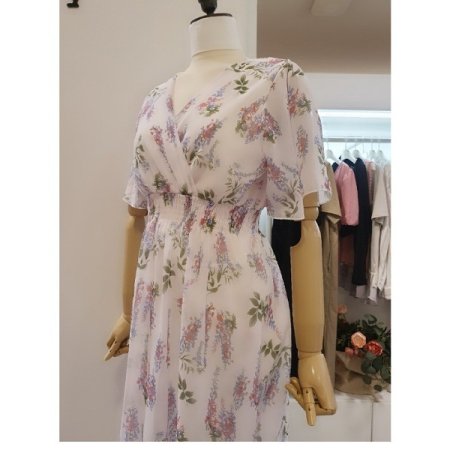 플라워롱쉬폰원피스