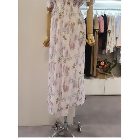 플라워롱쉬폰원피스