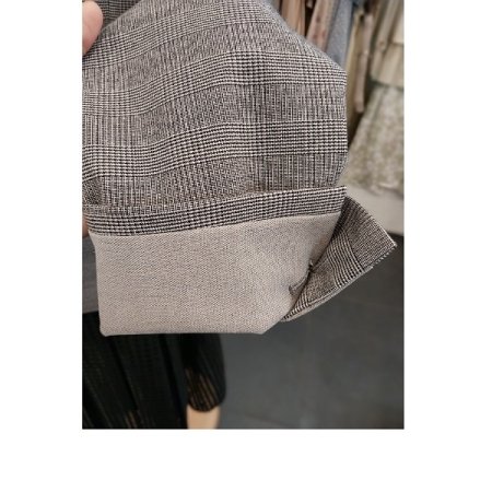 잔체크 더블 크롭 자켓