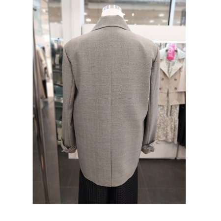 체크 원버튼 루즈핏 자켓