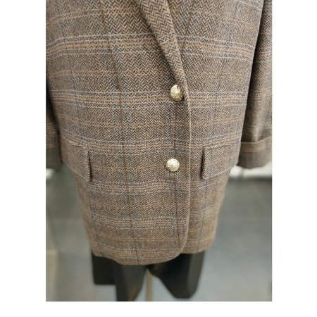 헤링본 체크 보이핏 자켓