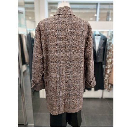 헤링본 체크 보이핏 자켓