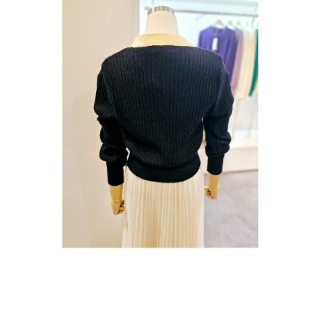 골지 배색 가디건