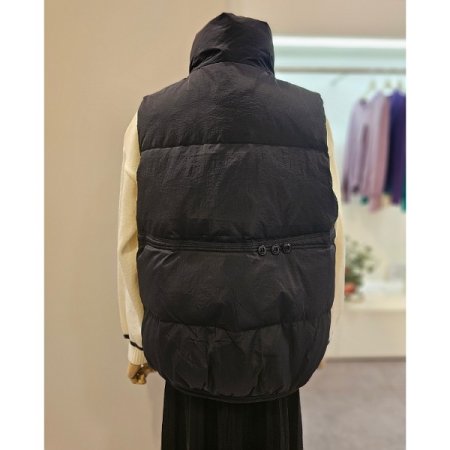 하이넥 오리털 패딩 베스트