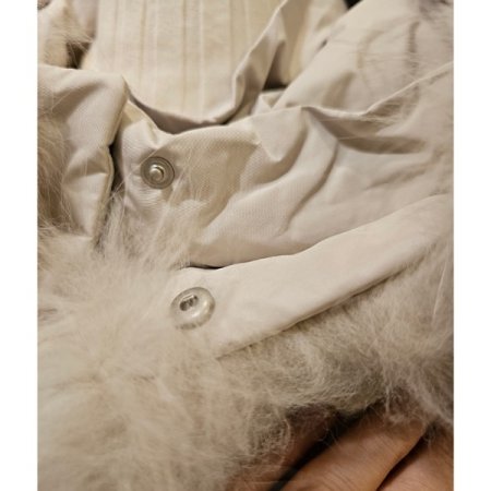 폭스 후드 플랩 롱 구스다운