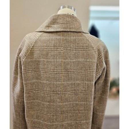 더블 롱 체크겨울 코트