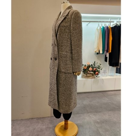 헤링본더블롱코트