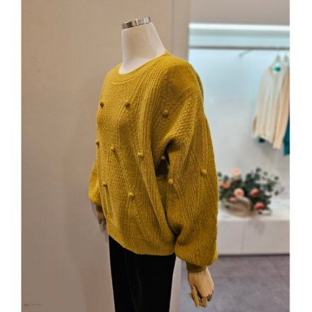 라운드방울니트