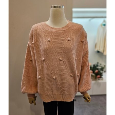 라운드방울니트