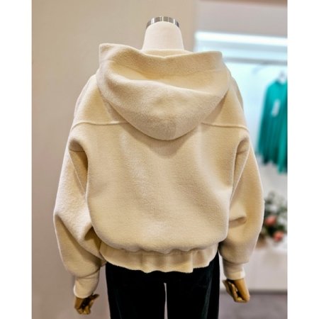 후드포켓밑단스트링점퍼