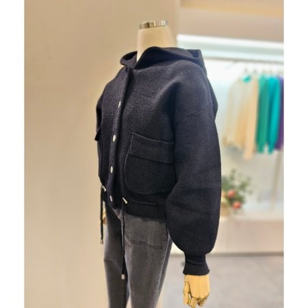 후드포켓밑단스트링점퍼