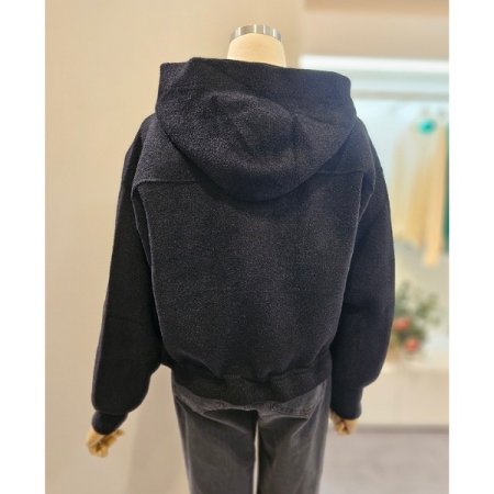 후드포켓밑단스트링점퍼