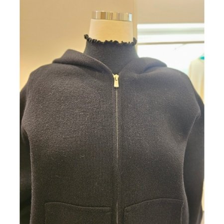 후드블루종가디건