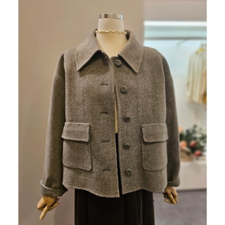 싱글버튼업모직자켓