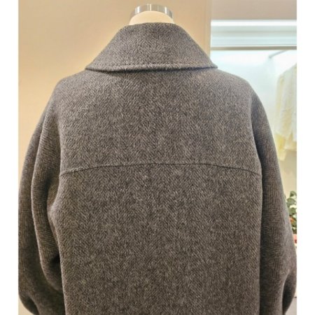 알파카헤링본볼륨코트