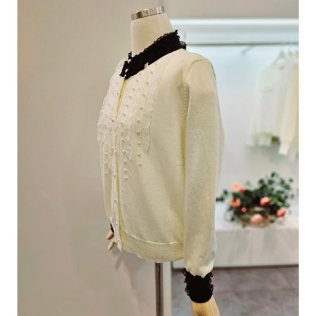 진주러플가디건