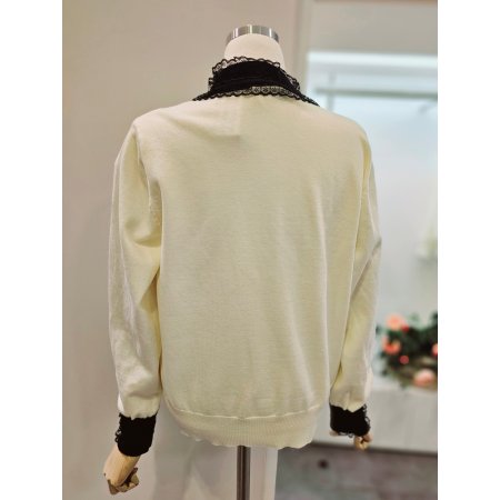 진주러플가디건