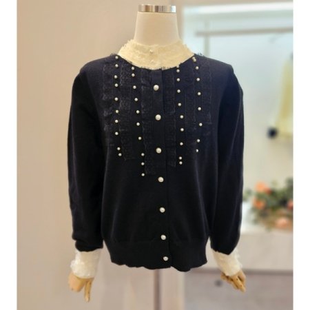 진주러플가디건