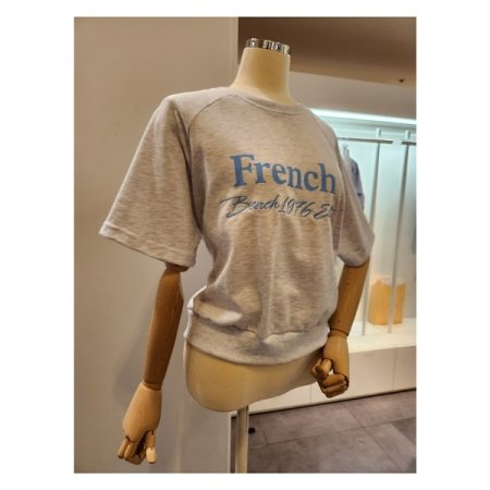 레터링 반팔 맨투맨 티셔츠