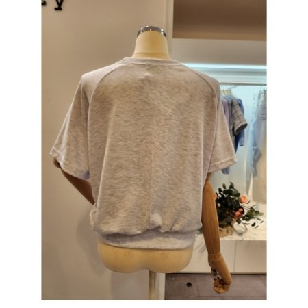 레터링 반팔 맨투맨 티셔츠