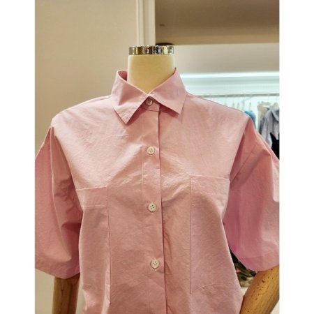 양포켓 무지 카라 셔츠