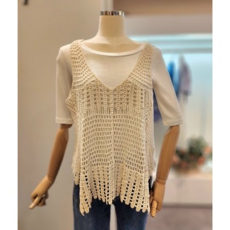 뷔스티에 그물 조끼