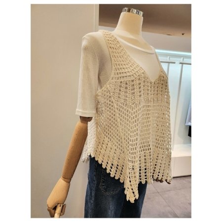 뷔스티에 그물 조끼