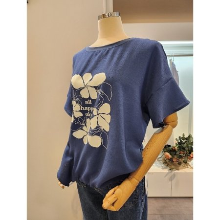 프릴 밑 스트링 티셔츠