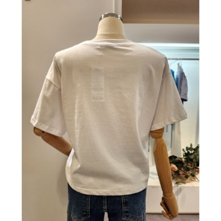 레터링 프린팅 티셔츠